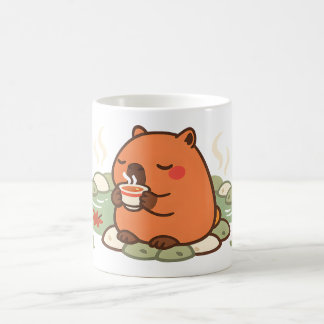 Café Taza de té de carpincho lindo en Onsen aguas terma