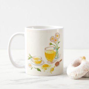 Café Taza de Té de Manzanilla y Miel Dulce Serenidad