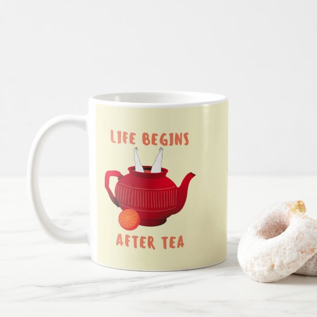 Café Taza de té divertida  (Con donut)