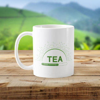Café Taza De Té Verde Buen Día Para Amantes Del Té
