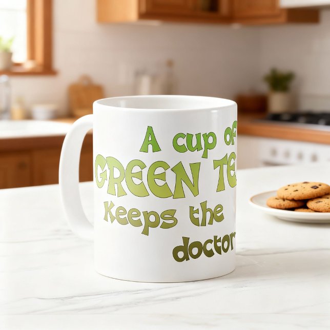 Café Taza de Té Verde - Idea Divertida de Regalo para A (Green tea mug! 🍵)