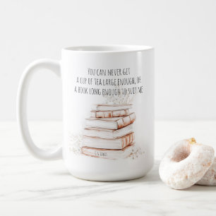 Café Taza de Té y una Cita de Libro Taza para Amante