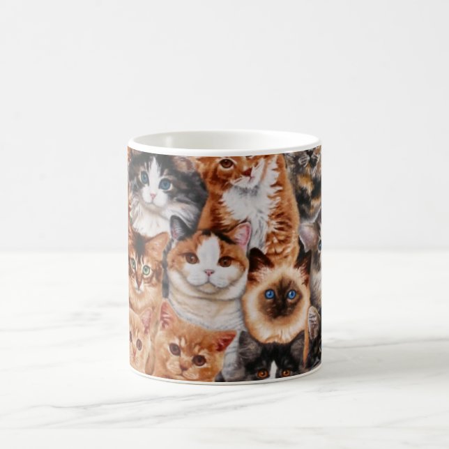 Café Taza de tela de gatito (Centro)