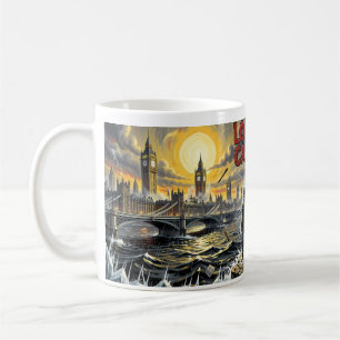 Café Taza de terror punk de tormenta apocalíptica en Lo