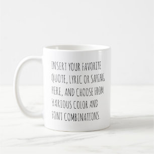 Café Taza de texto personalizable con tus palabras pers