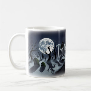 Café Taza de Thriller — Terror Zombie Cementerio Noche