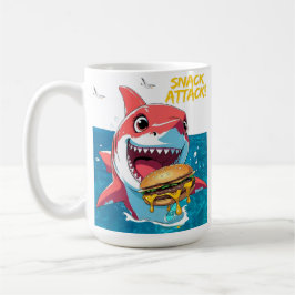 Café Taza de tiburón con ataque de snack