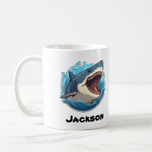 Café Taza de tiburón personalizada – Diseño audaz y fie