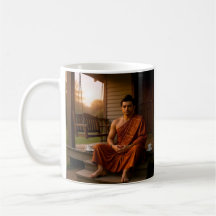 Taza de tiempo tranquilo con Buda