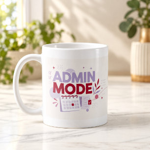 Café Taza De Tipografía De Oficina En Modo Admin