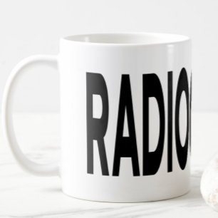Café Taza de tipografía negra RADIOGRAFÍA