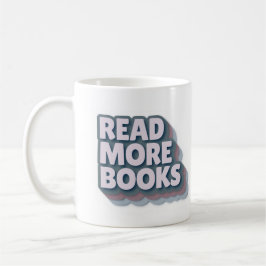 Café Taza de tipografía retro para leer más libros