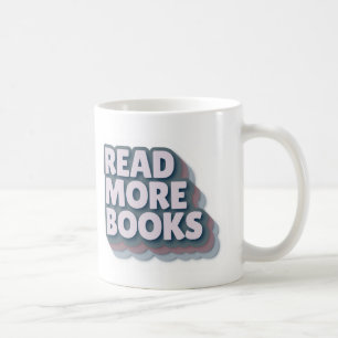 Café Taza de tipografía retro para leer más libros