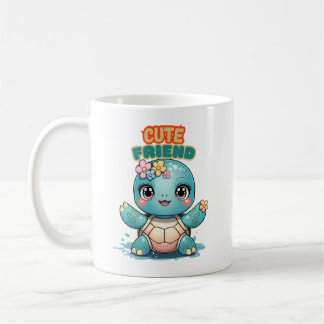 Café Taza de Tortuga Bebé Kawaii Linda