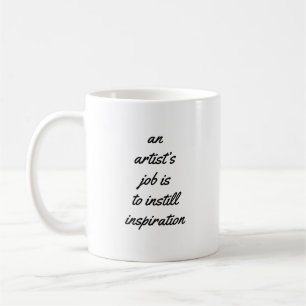Café Taza de trabajo de un artista