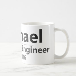 Café Taza de trabajo personalizada – Nombre y cargo per