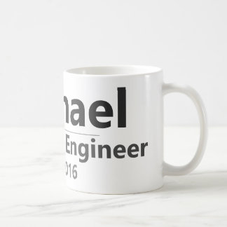 Café Taza de trabajo personalizada – Nombre y cargo per