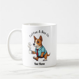 Café Taza de traje de negocios de perro Basenji diverti