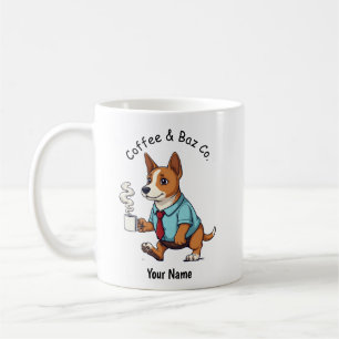 Café Taza de traje de negocios de perro Basenji diverti