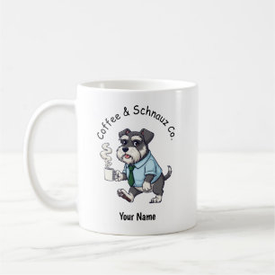 Café Taza de traje de negocios de perro Schnauzer están
