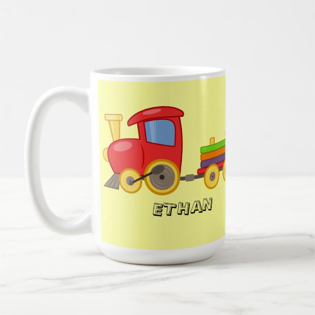 Café Taza de tren personalizada para niños (Izquierda)