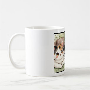 Café Taza de tres Gatitos Kawaii Sentados