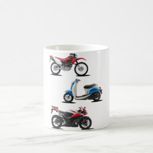 Café Taza de tres motocicletas