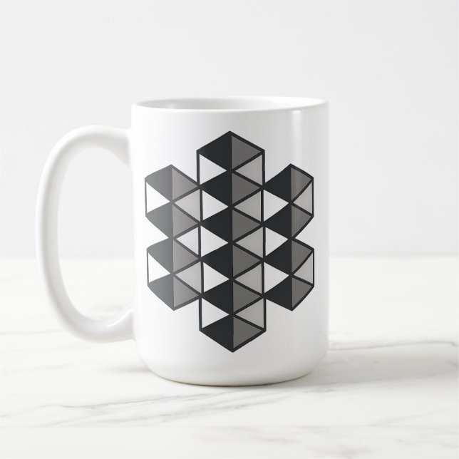 Café Taza de triángulos unidos (Izquierda)