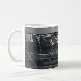 Café Taza de un buen día para la ropa de lavar