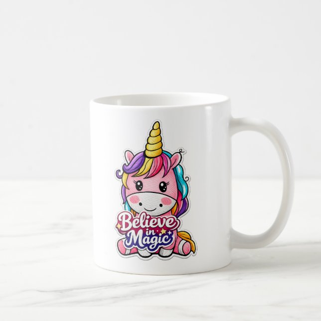 Café Taza de Unicornio "Cree en la Magia" (Derecha)