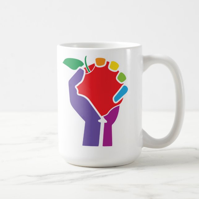 Café Taza de UniTee del profesor (arco iris) (Derecha)