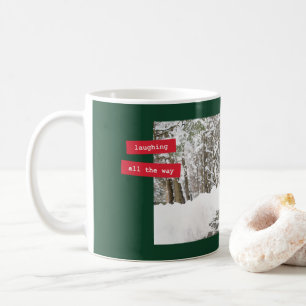 Café Taza de vacaciones con etiqueta roja