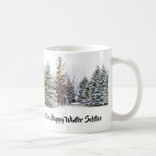 Café Taza de vacaciones de invierno / Feliz solsticio