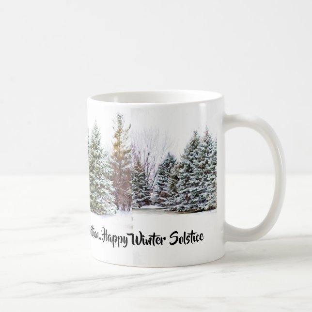 Café Taza de vacaciones de invierno / Feliz solsticio (Derecha)