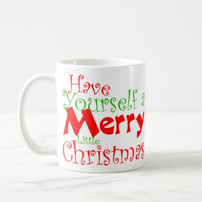 Café Taza de vacaciones de Navidad feliz (Izquierda)