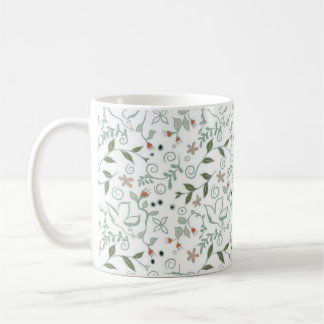 Café Taza de vacaciones en el jardín en rojo y verde