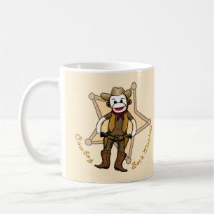 Café Taza de vaquero de mono de calcetín