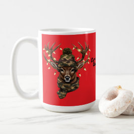 Café Taza de venado de Navidad
