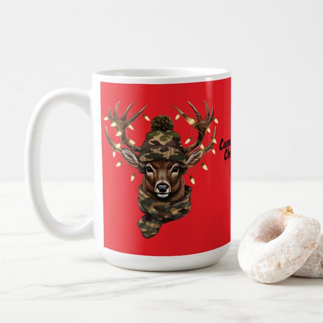 Café Taza de venado de Navidad (Con donut)