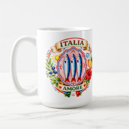 Café Taza de verano italiano del Club Social de Sardina