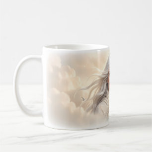 Café Taza de viaje Cloud Castle Mujer de Cabello Blanco