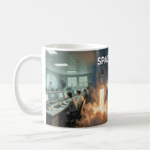 Café Taza de viaje cósmico retro más allá de las estrel