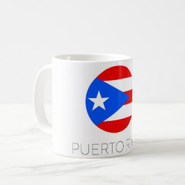Café Taza de viaje de la bandera de Puerto Rico