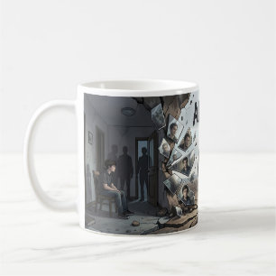 Café Taza de viaje de supervivencia con espejo roto viv