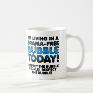 Café Taza De Viaje Divertida Respetar La Burbuja Sin Dr