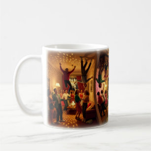Café Taza de Vibraciones de Fiesta Bailando en el Techo
