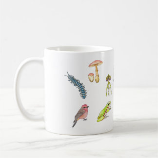 Café Taza de Vida Silvestre en Acuarela