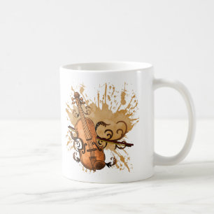 Café Taza de violín en remolino
