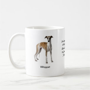Café Taza de Whippet - con dos imágenes y un adorno