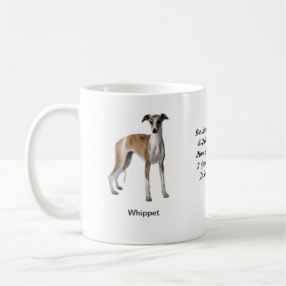 Café Taza de Whippet - con dos imágenes y un adorno